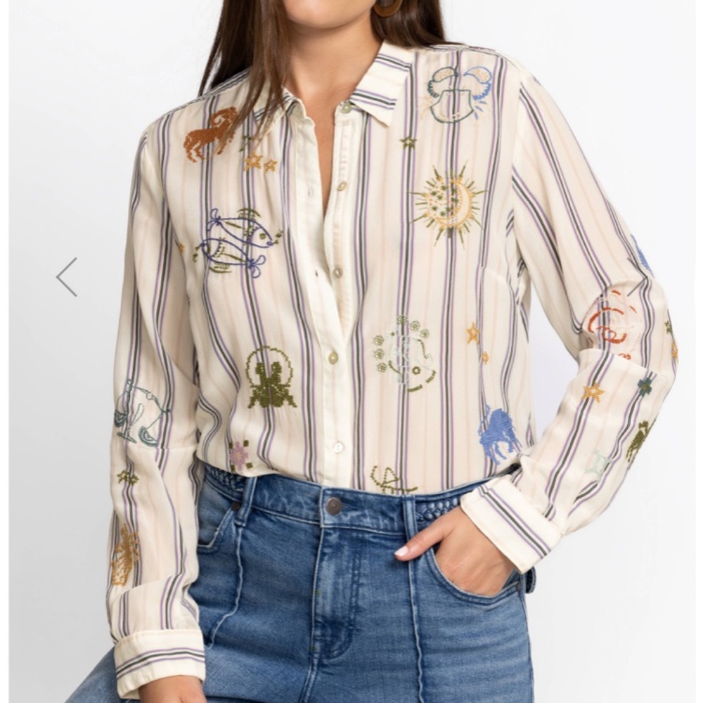 JW ARIANA BUTTON BACK SHIRT
